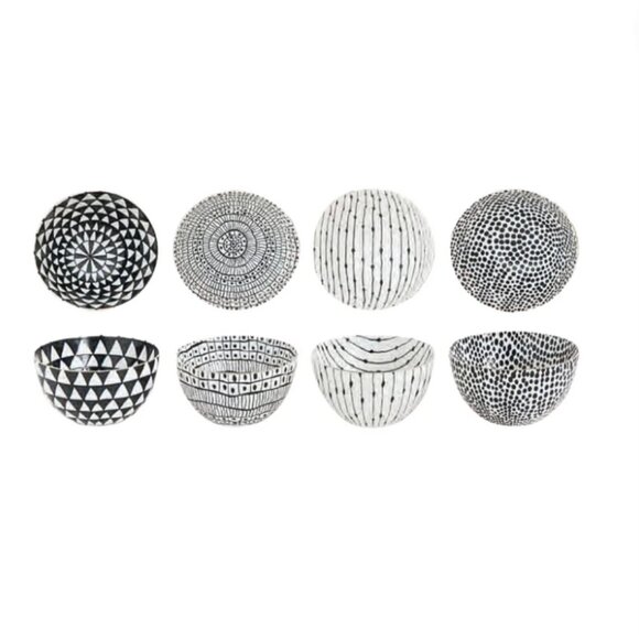 Set/4 Glitzy Stoneware Bowls - Picture 2 of 7